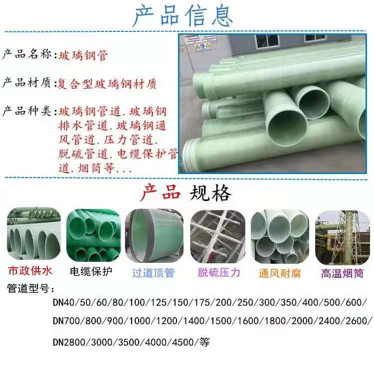 定長纏繞玻璃鋼夾砂管廠家批發(fā) 定長纏繞玻璃鋼夾砂管廠家批發(fā)